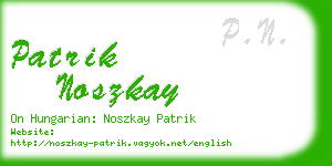 patrik noszkay business card